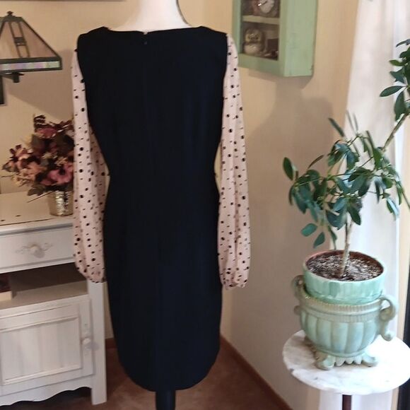 Danny and Nicole LBD With Polka Dot Sleeves. Quiet Luxury - Picture 5 of 10